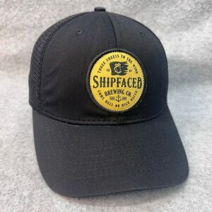 Shipfaced Brewing Co Patch Mens Black Trucker Hat Bottle Opener OSFA